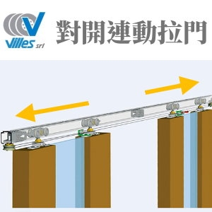 對開連動對開同步連動拉門villes 2710 Villes2710 Vls 2710 Vls2710 同步雙片拉門五金組同步拉門同步雙開拉門連動 式對開拉門對開拉門連動式拉門